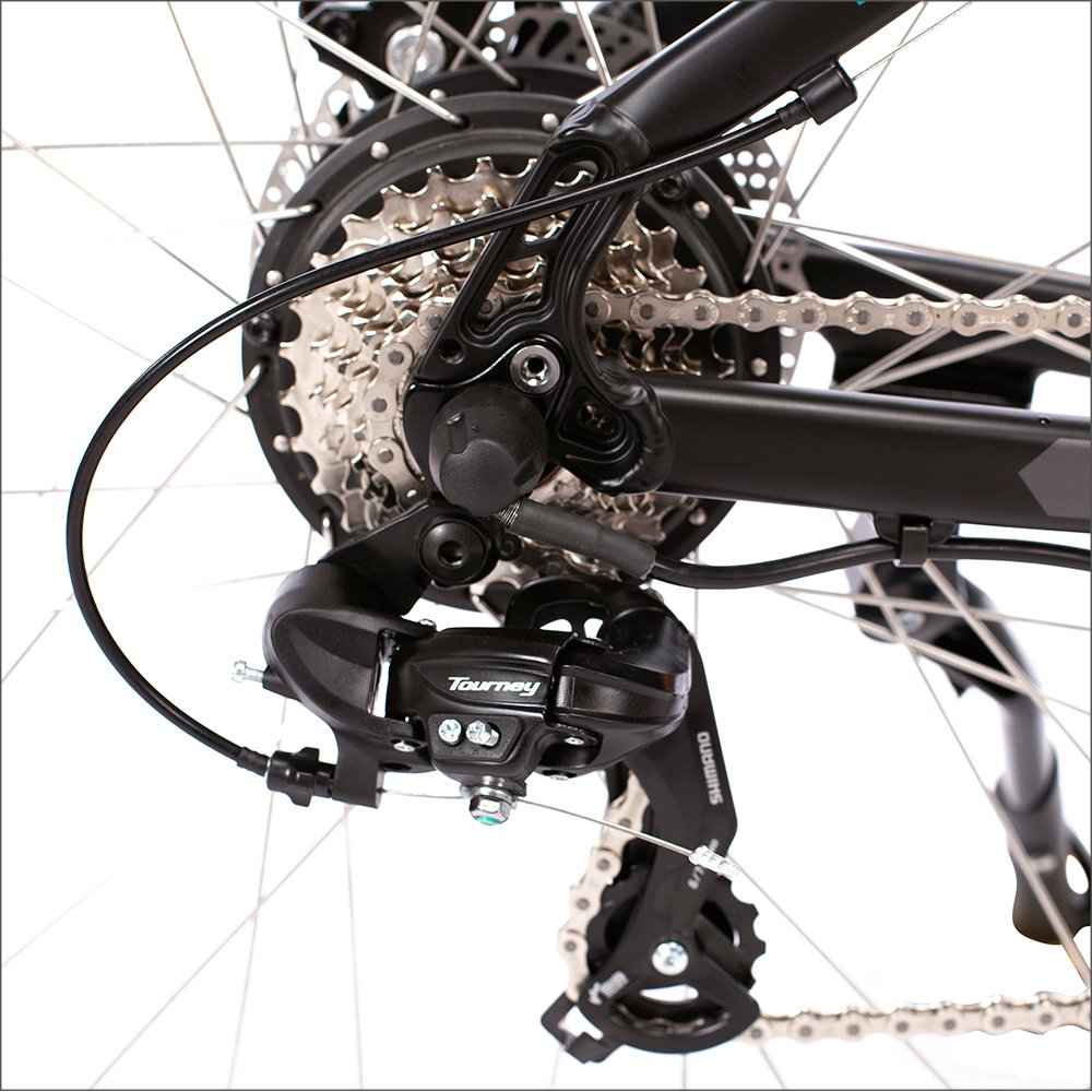 36V 10.5Ah Ezreal Electric Mountain Bike 27.5 Inch Aluminum Alloy Frame 24 Speed Mid Motor Rear Hub EMTB 350w