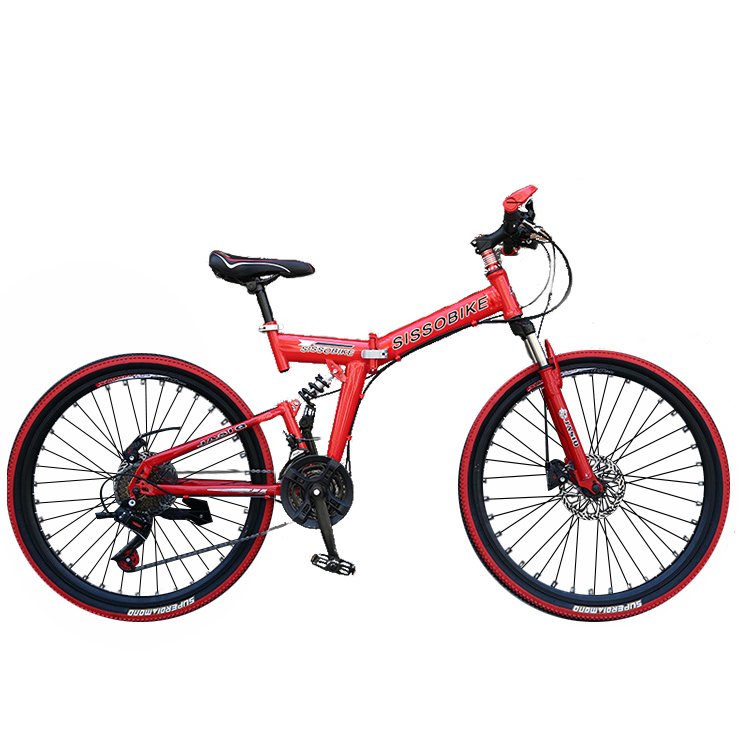 China new design cool 26 inch bike mountain full suspension frame folding bicycle mountain bike