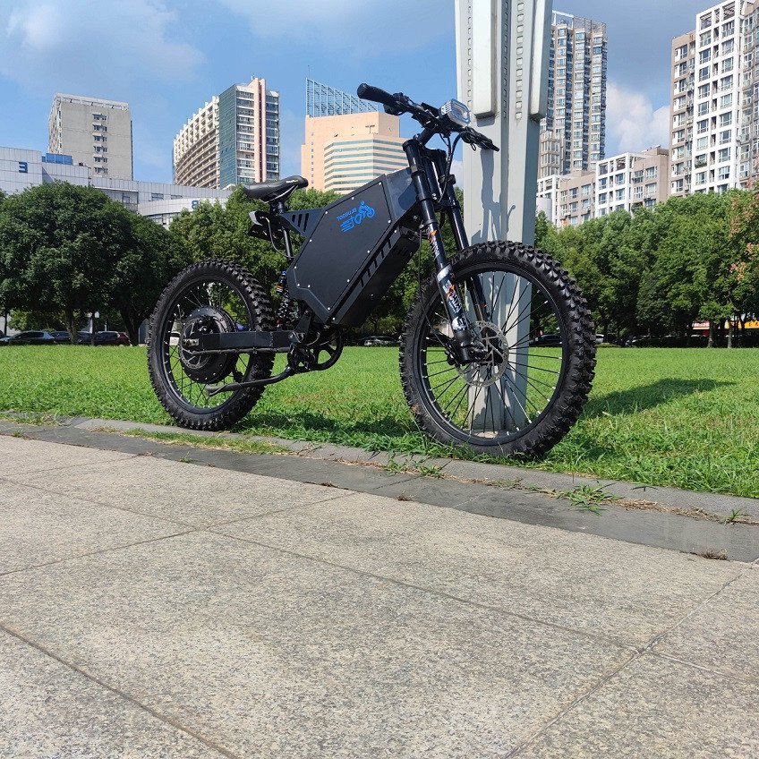 High Speed Fast E Mountain bike Enduro ebike ebike dual suspension powerful Bomber Electric Bike 72V 8000W for Sale