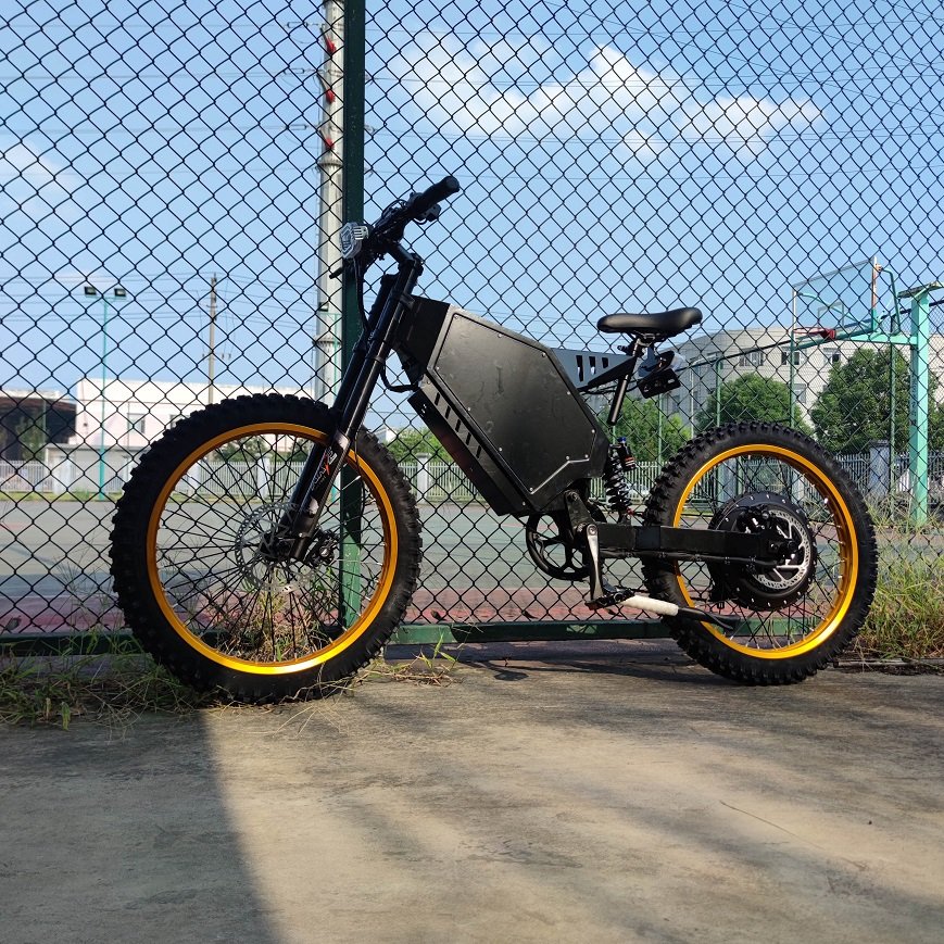 High Speed Fast E Mountain bike Enduro ebike ebike dual suspension powerful Bomber Electric Bike 72V 8000W for Sale