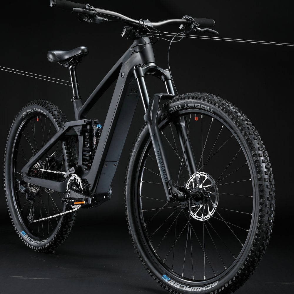 2024 New High-Speed Electric Motorcycle Carbon Fiber Frame Hydraulic Disc Brake Fat Tire Mountain E-Bike-12-Speed Tube Lithium