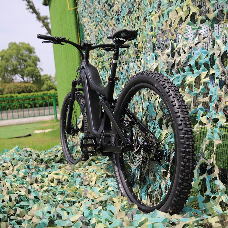 48v 1000W 27.5er 29er carbon ebike Full Suspension Mid Drive Bafang G510 Enduro Electric Mountain Bike