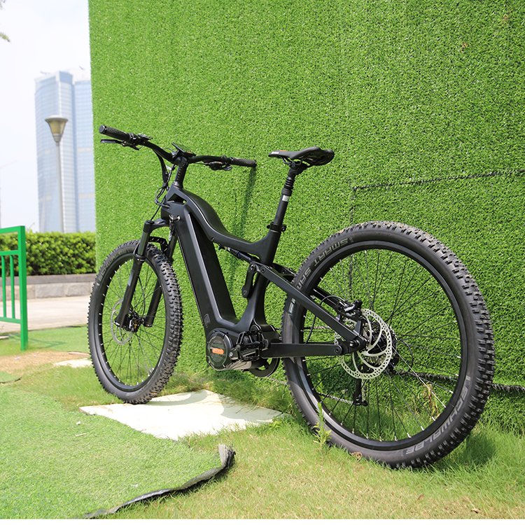 48v 1000W 27.5er 29er carbon ebike Full Suspension Mid Drive Bafang G510 Enduro Electric Mountain Bike