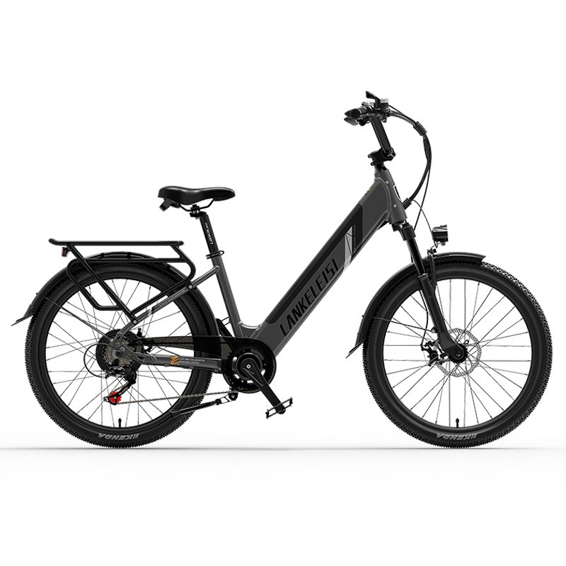 EU Stock Lankeleisi ES500Pro City Ebike 500W 24 inch Men Women Electric Bike Adult Retro E Bike