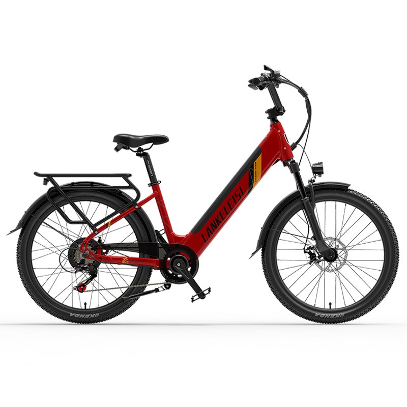 EU Stock Lankeleisi ES500Pro City Ebike 500W 24 inch Men Women Electric Bike Adult Retro E Bike