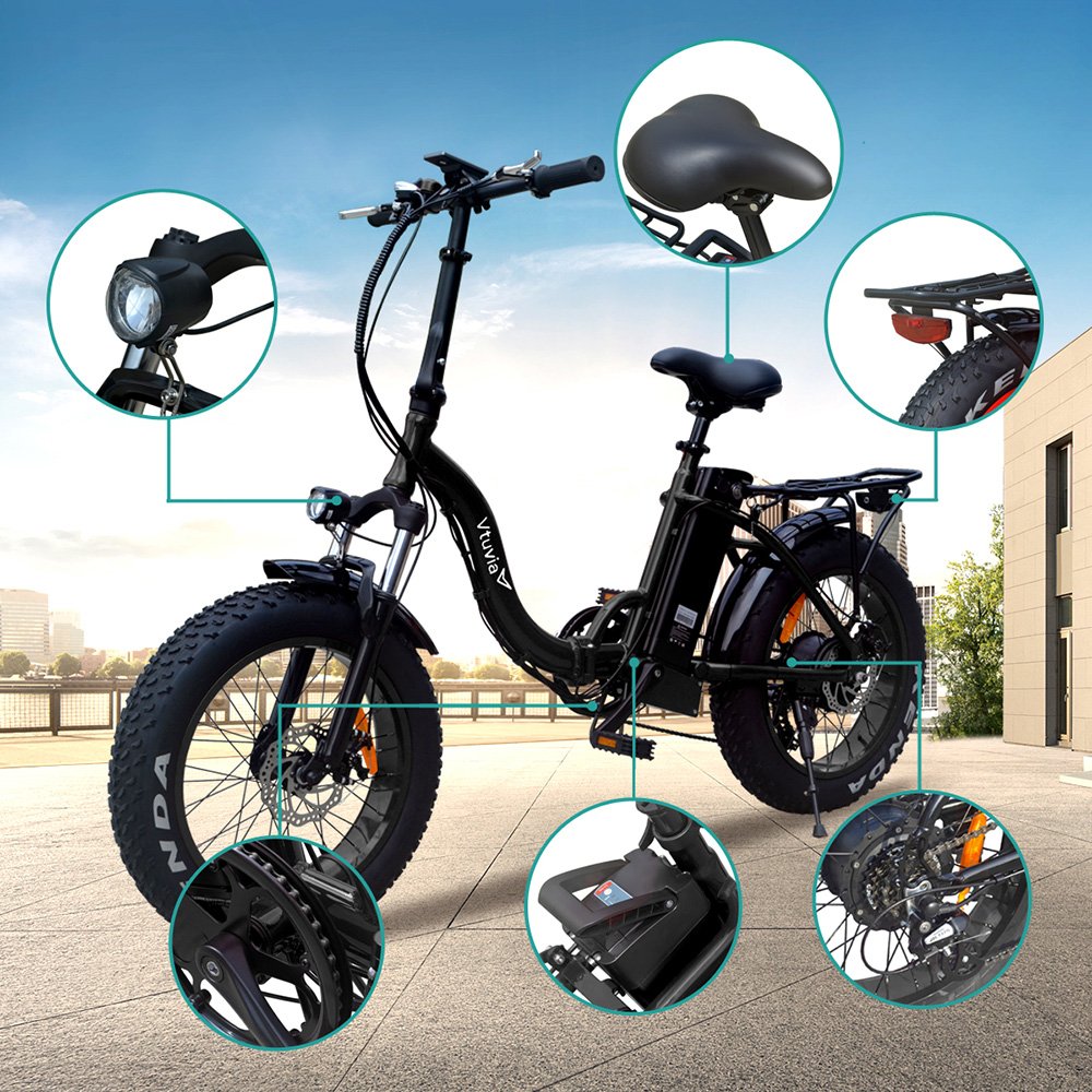20 inch fat tire folding electric bike 36V 48v 250w 750W e bicycle long range city fatbike for american market