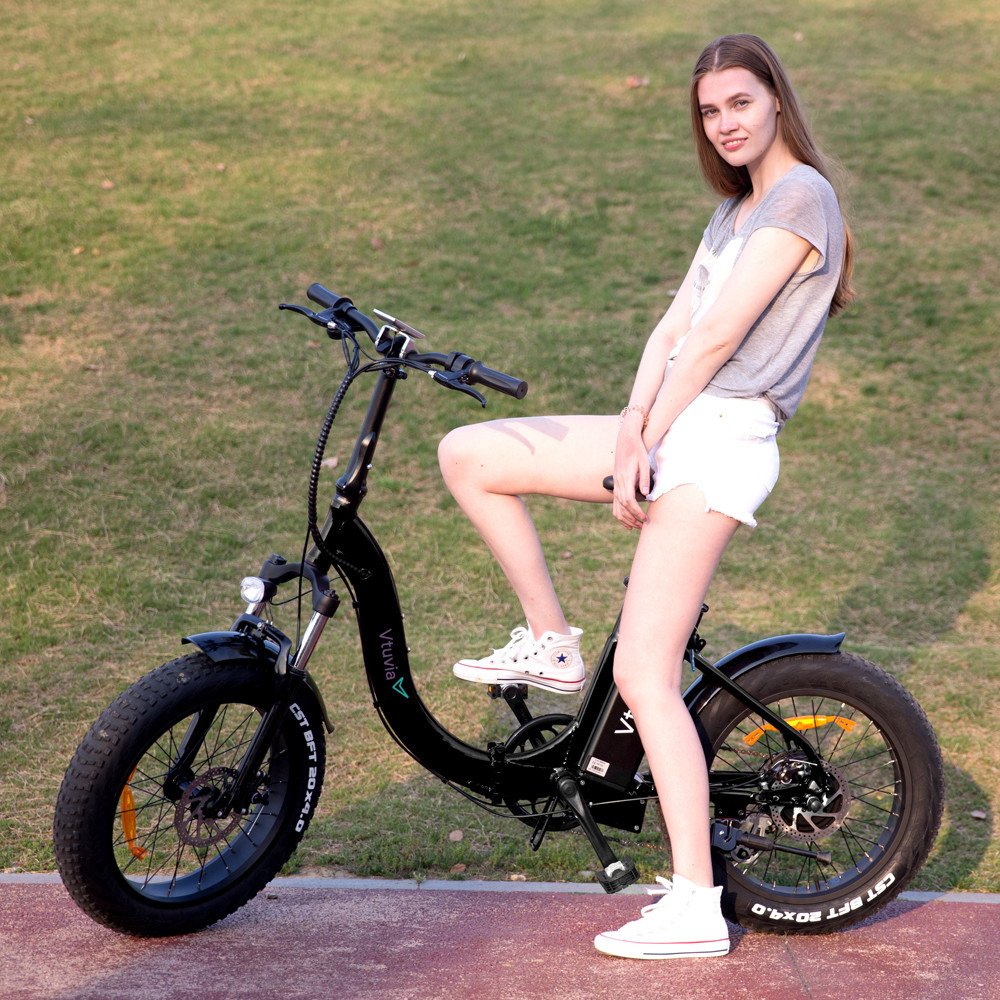 20 inch fat tire folding electric bike 36V 48v 250w 750W e bicycle long range city fatbike for american market