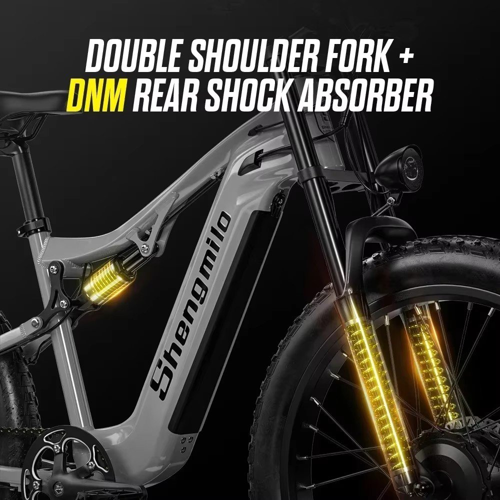 EU Stock Shengmilo S600 Electric Bicycle 2000W Dual Motor 48V 18ah Lithium Battery Electric Bike Mountain off-Road E-Bike