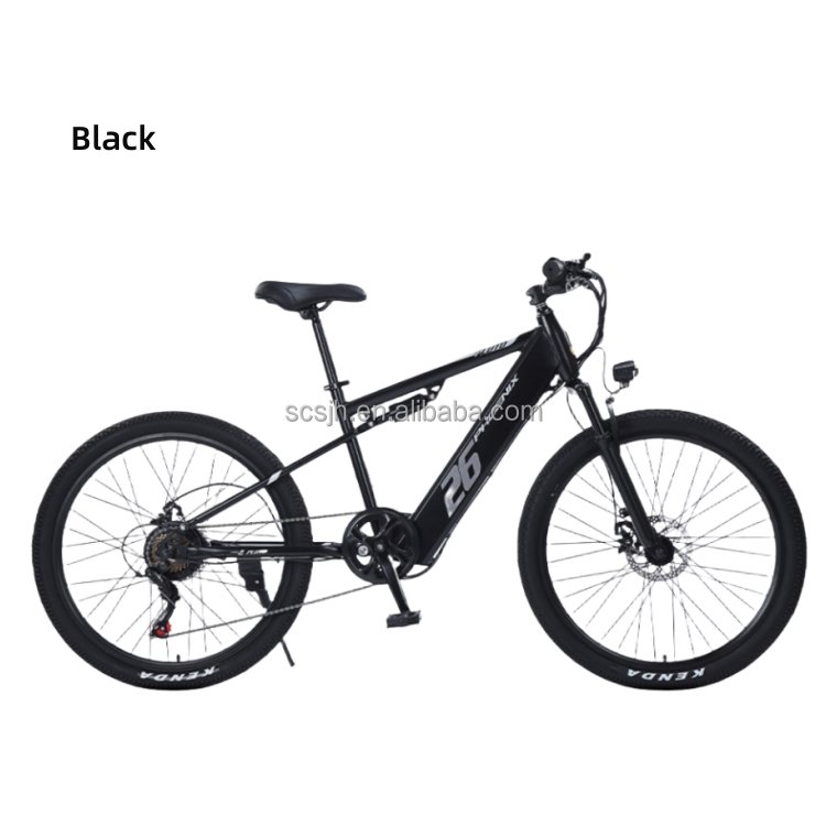 Electric Mountain Bike with Disc Brake and 7 Speed Transmission
