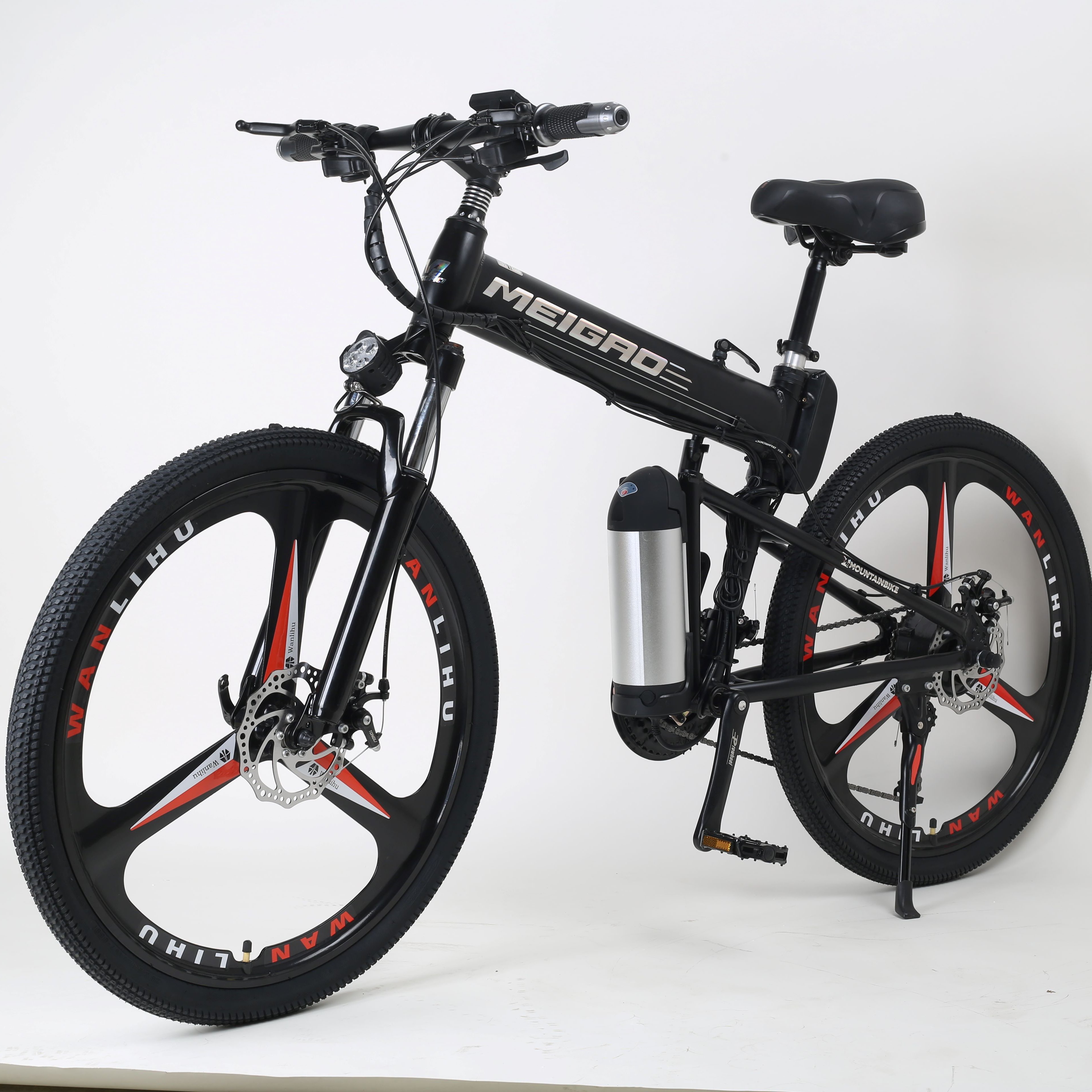 Wholesale Electric City Mountain Bike with Integrated Battery Rear Hub Motor Aluminum Alloy Frame folding electric bicycle