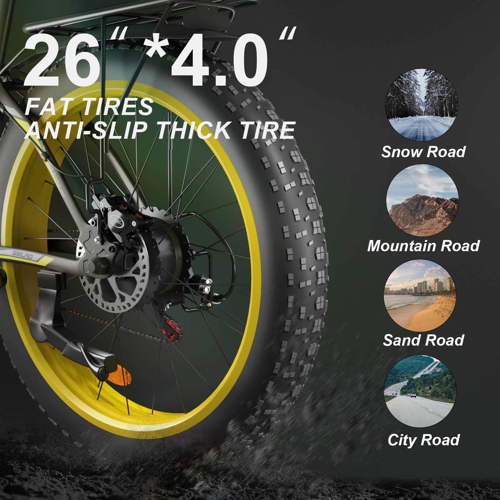 Good Price 26 Inch 48V 1000W Mountain E-Bike Electric Bike Fat Tire Electric Bicycle