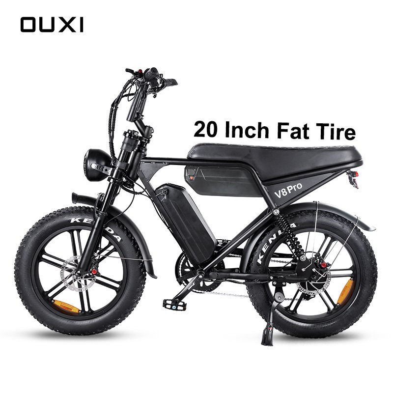 Electric Bike for Adults 20 Fat Tire Electric Mountain Bike with 1000w 48V 15Ah Battery 25MPH E-Bike 7 Speed E-Bicycles