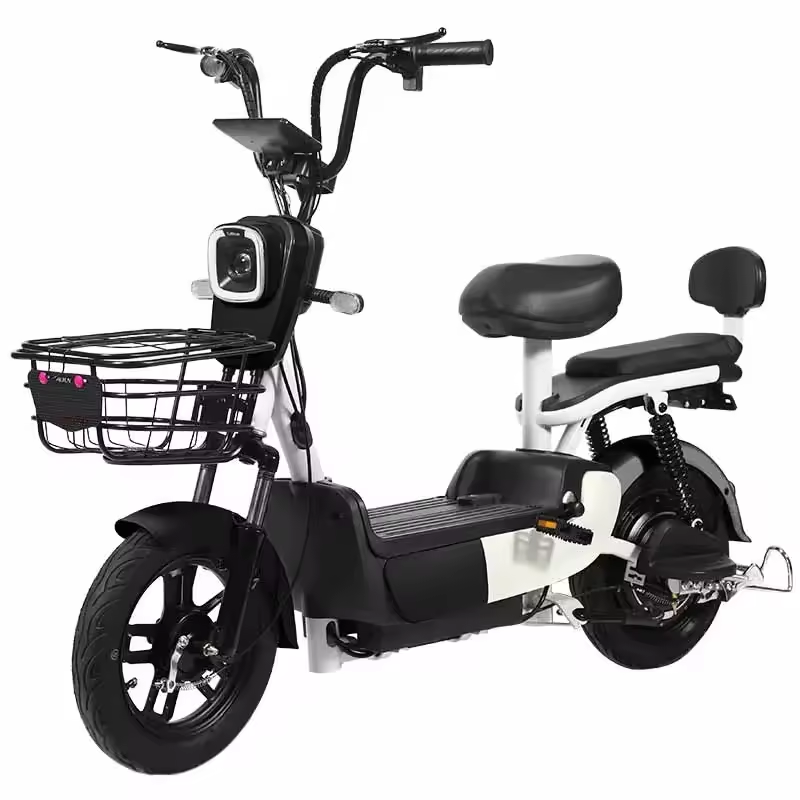Wholesale Electric Bicycle 2 seat Portable Scooter Quality 350W Adult Electric Cheap City bike