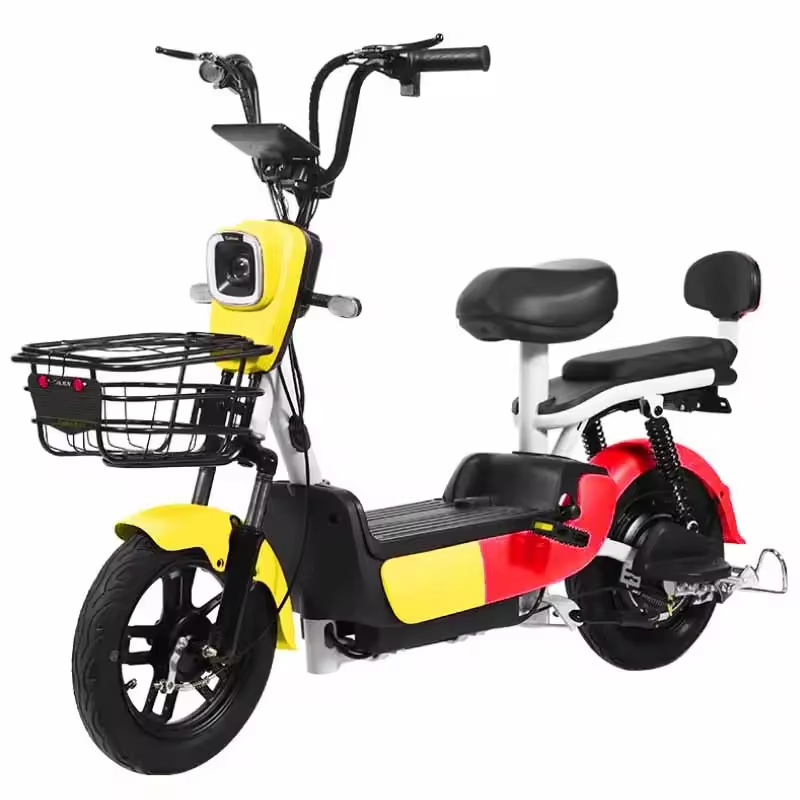 Wholesale Electric Bicycle 2 seat Portable Scooter Quality 350W Adult Electric Cheap City bike