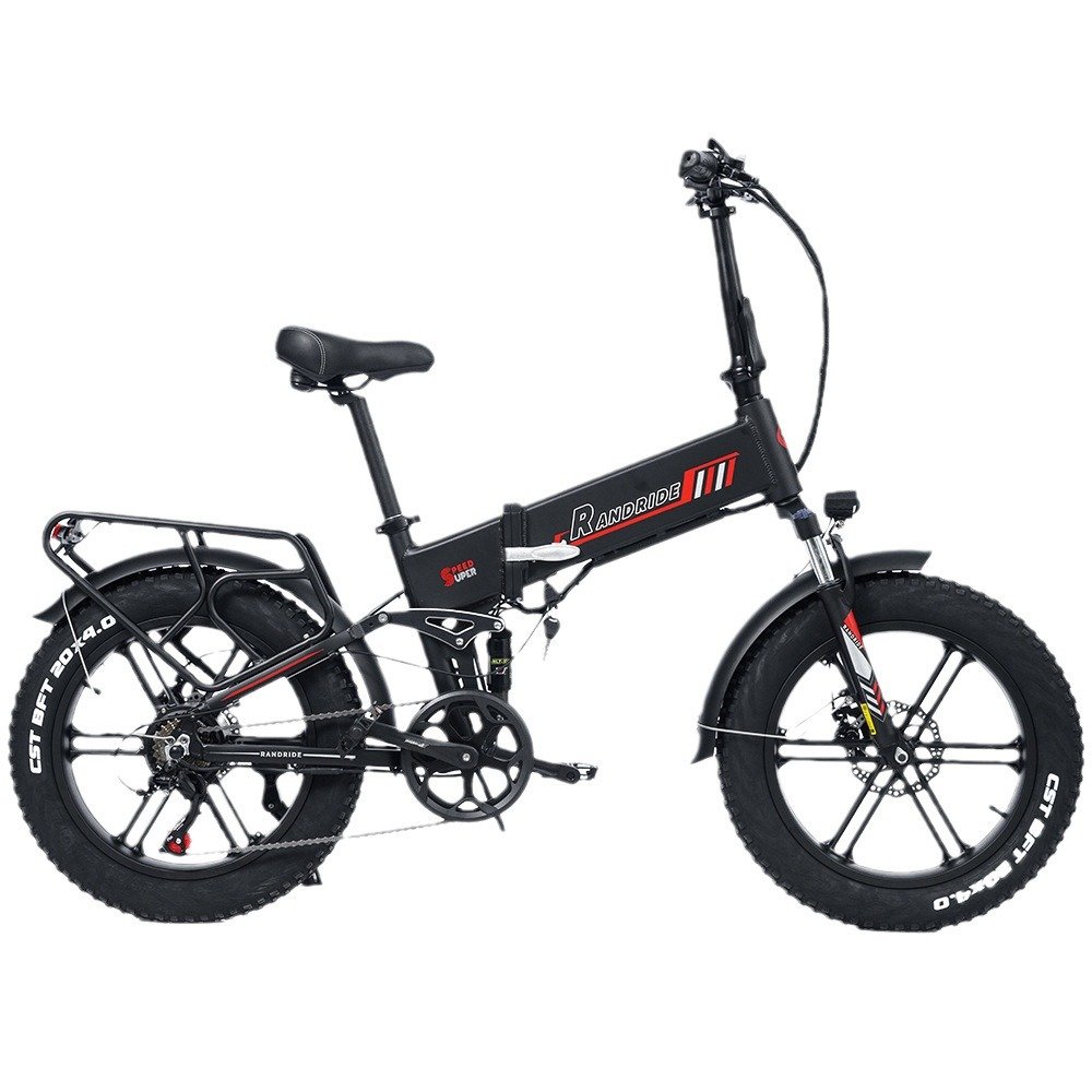 Foldable E Bike 20x4.0" Fat Tire Electric Bicycle Bicicletas Electric 48v 17ah Long Range Fatbike