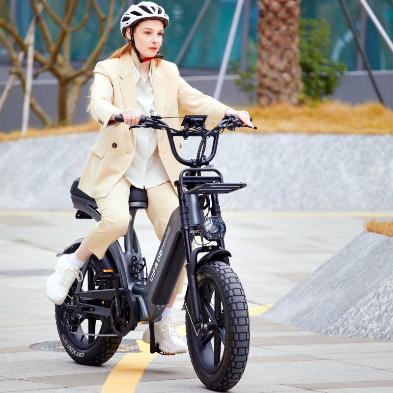 European Warehouse OUXI Q8 20 Inches Electric City Bike Aluminum Fat Tire E-bikes Cycle for Womens