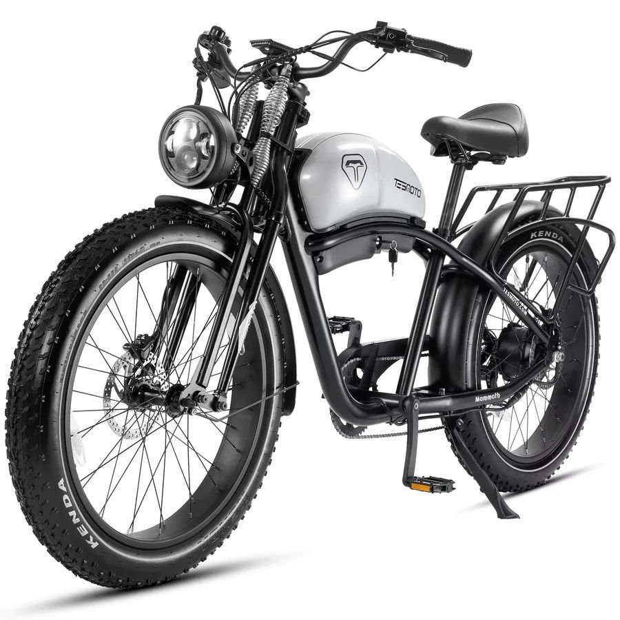 1000W Peak Motor 52V 20Ah Dual Battery Fat Tire Electric City Bike Adults Kids 80 KM Long Range 140W Peak Motor