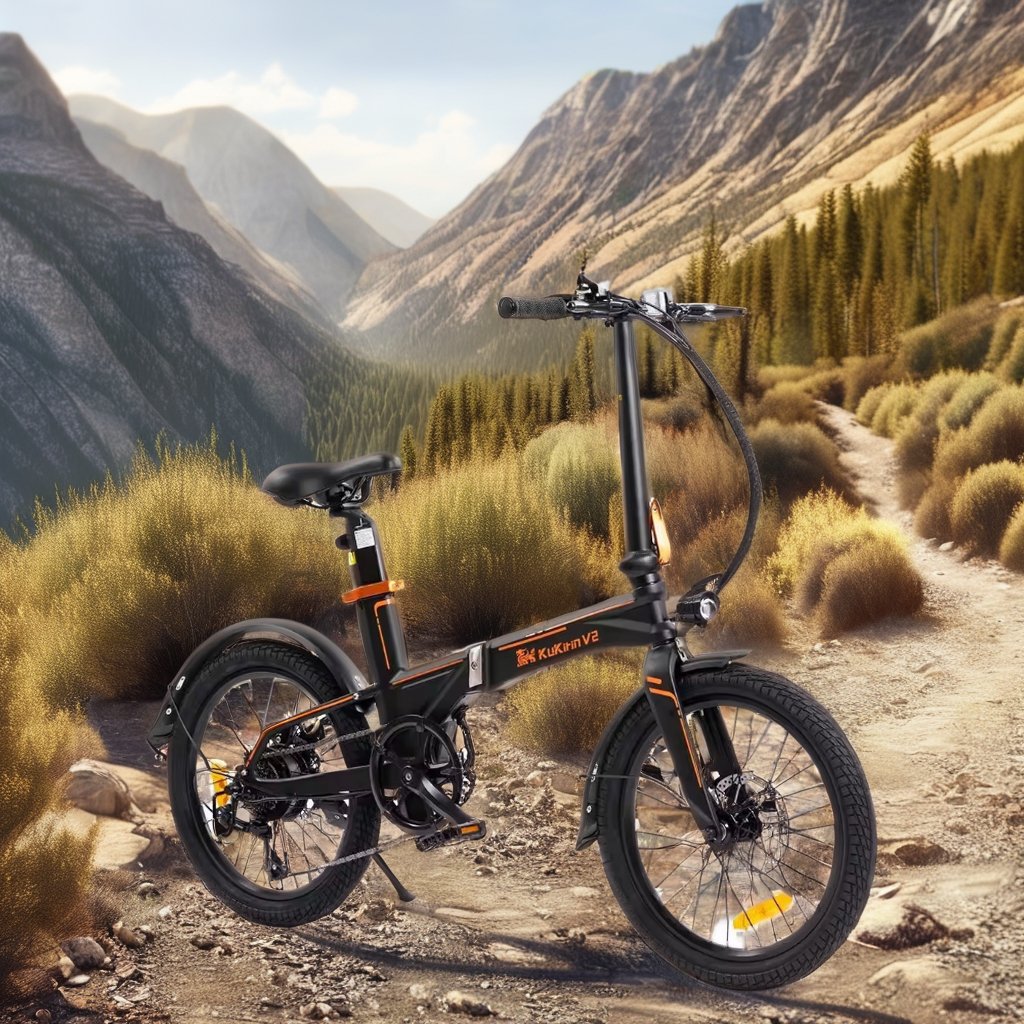 Hot Sale kukirin V2 Folding Electric Bicycle 250w 36v 20 Inch Mini Electric City Bike for adult off road Ebike