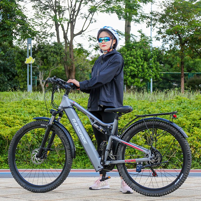 RANDRIDE 17AH e mtb 27.5/29inch elektro mountainbike full suspension 1000w electric bicycle with hidden battery