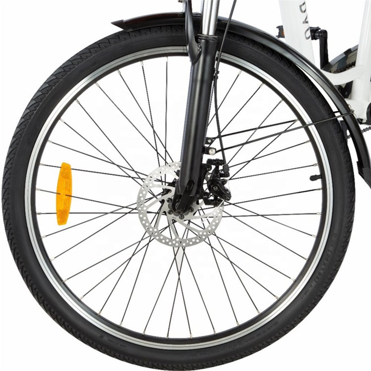 Aluminum Alloy 26inch Brushless City Bikes For Adults Electric Bike Self Charging