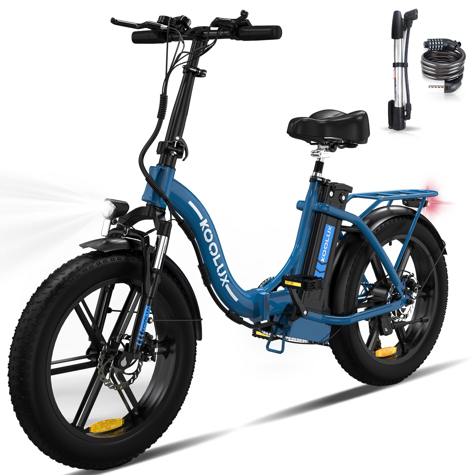 EU Warehouse BK6S Fat tire E bike 48V 500W Adult Electric Bicycle LCD Display Leisure Riding Commuting 20" Folding E Bike