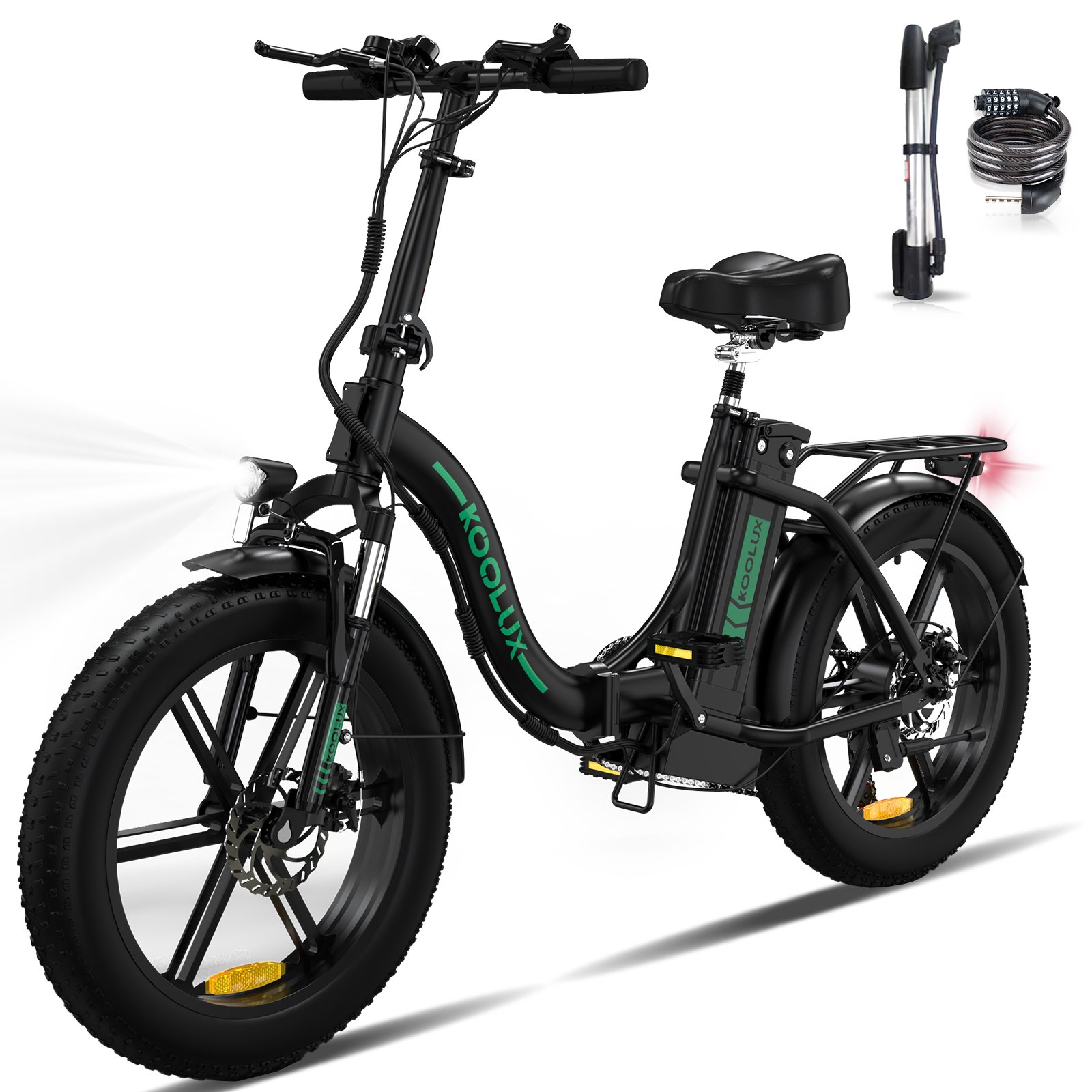 EU Warehouse BK6S Fat tire E bike 48V 500W Adult Electric Bicycle LCD Display Leisure Riding Commuting 20" Folding E Bike