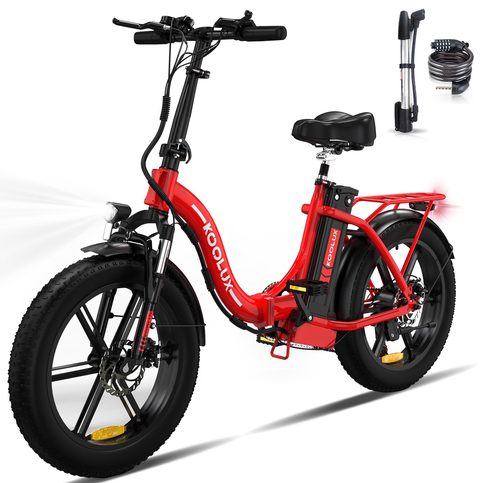 EU Warehouse BK6S Fat tire E bike 48V 500W Adult Electric Bicycle LCD Display Leisure Riding Commuting 20" Folding E Bike