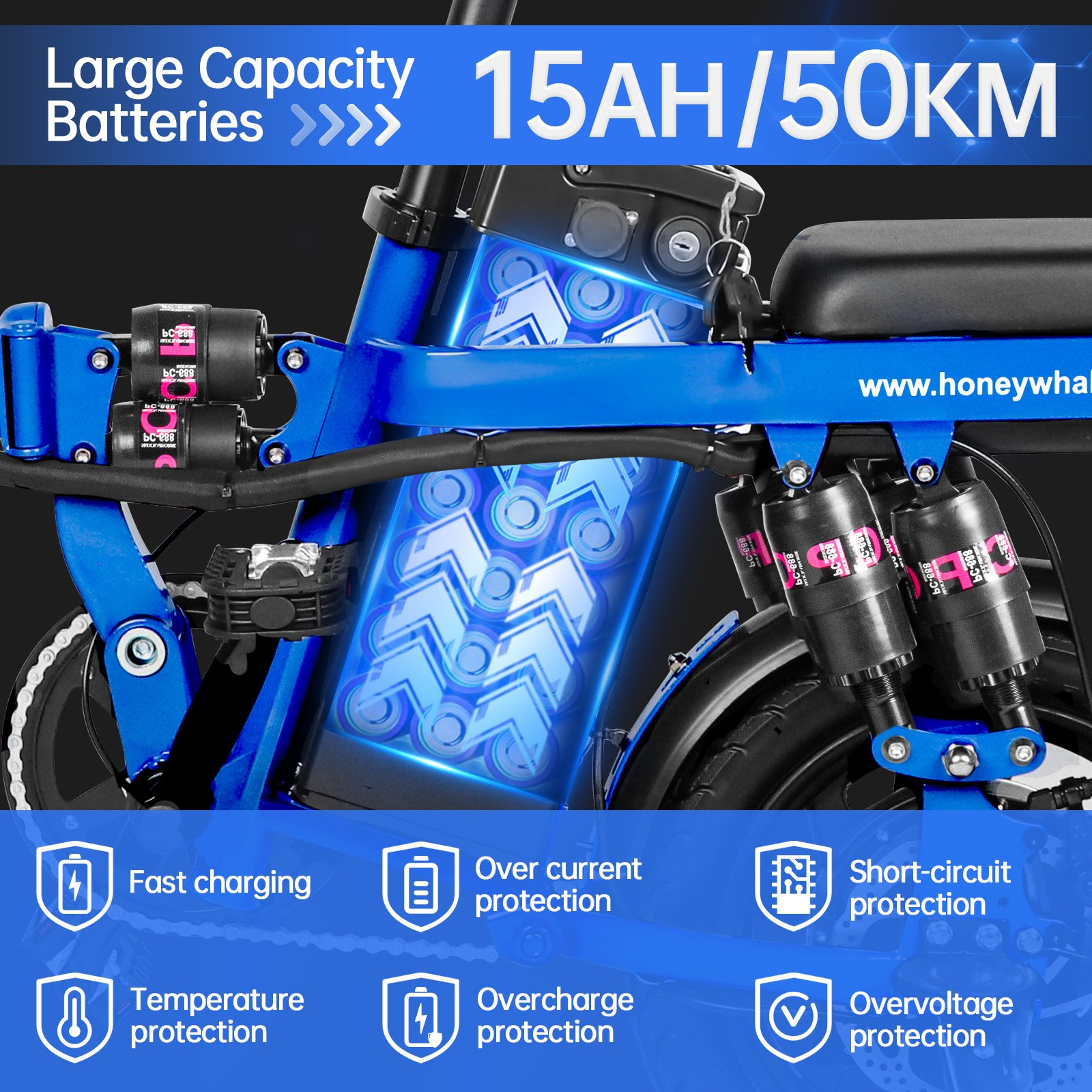 Honeywhale S6 pro adults electric bicycle 16 Wheel Size Electric Folding Bike Cargo Bike fatbike 36V 48V ebike from Europe