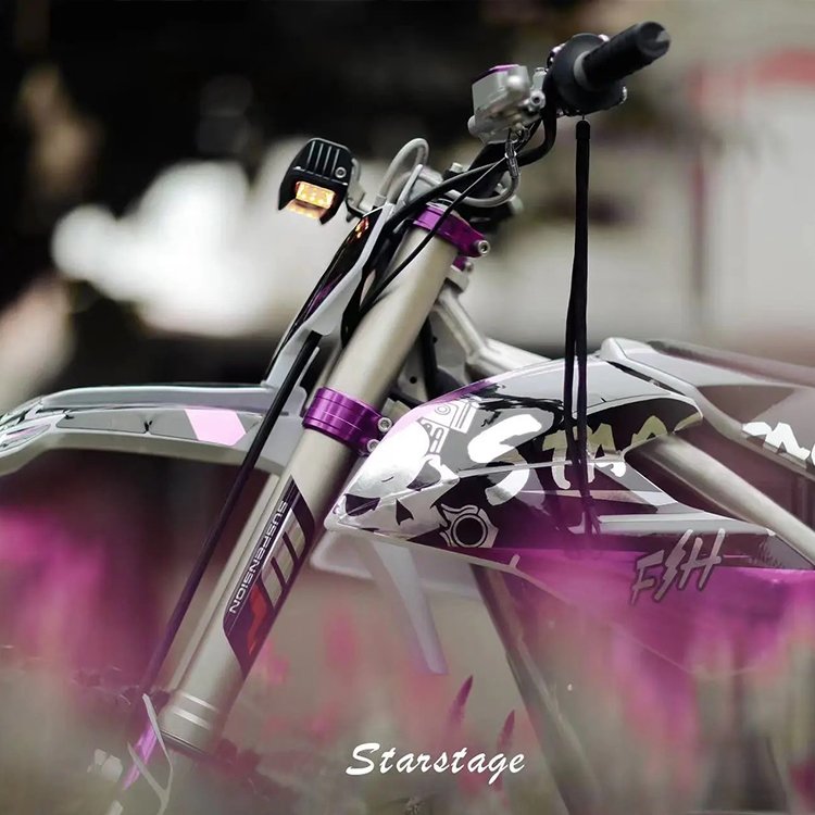Starstage Electric Bike Cheap 5000W Air-Cooled Motor Titanium Frame 76V Lithium Battery 97Km/h Top Speed