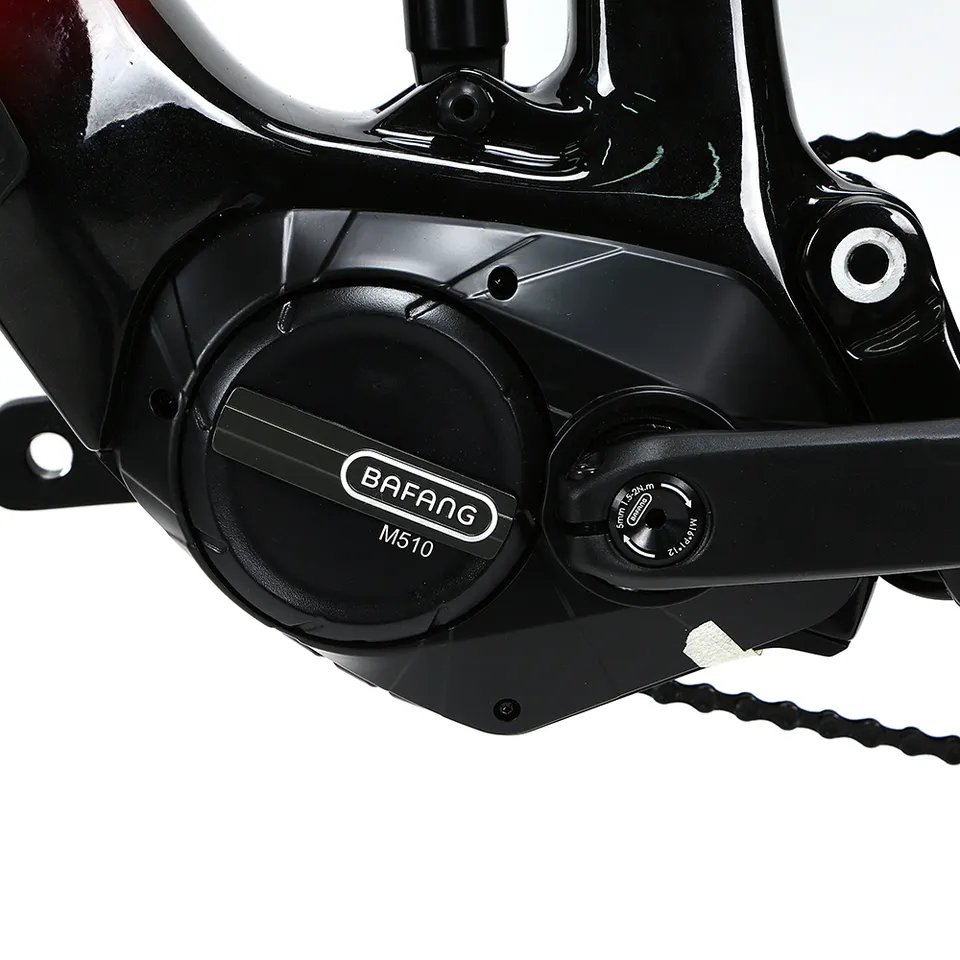 GALAXY 2023 new design Carbon Fiber Dual Suspension Bafang M510 Mid Drive e bike carbon mtb Electric Mountain Bike
