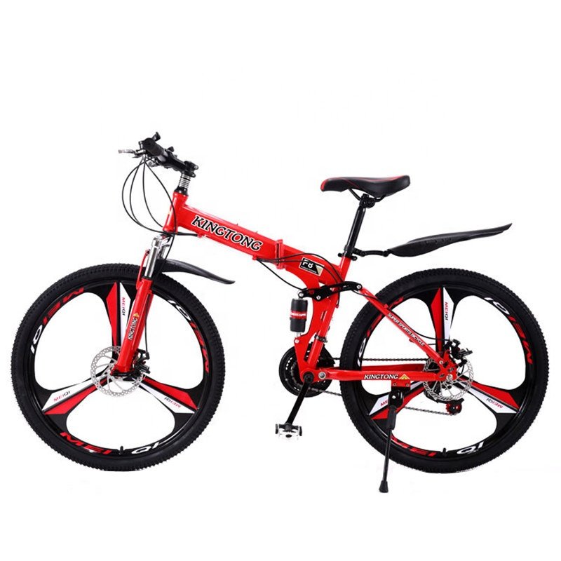 26 Inch 24 Speed Three Knife Wheel Full Suspension Portable Light Weight Shock Absorber Mountain Bicycle Folding Bike