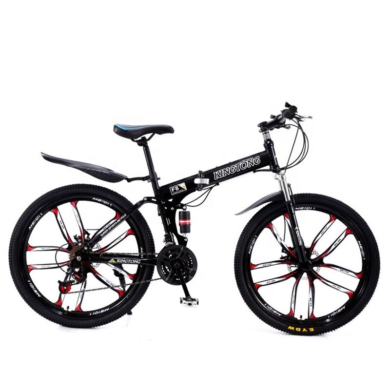 26 Inch 24 Speed Three Knife Wheel Full Suspension Portable Light Weight Shock Absorber Mountain Bicycle Folding Bike