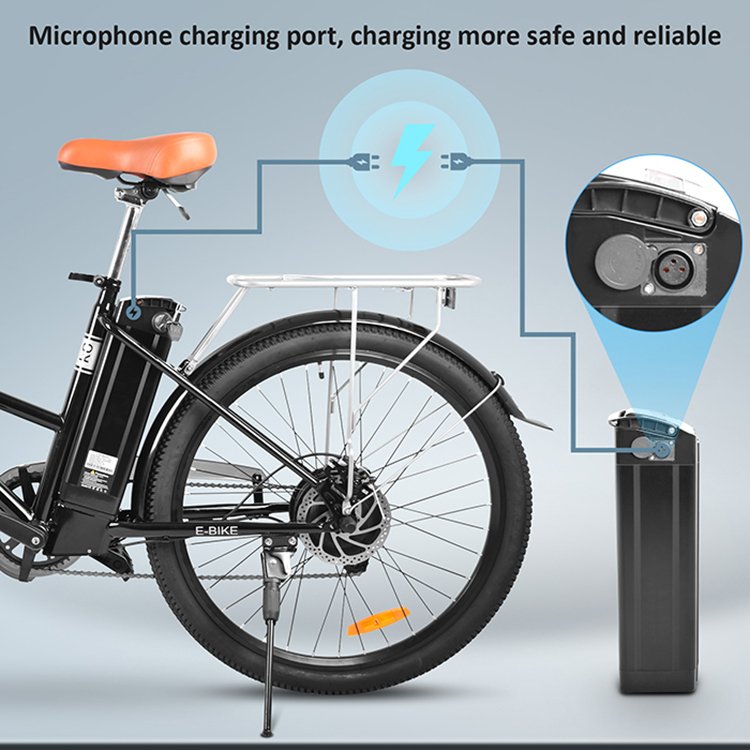 E Bike Ladies Assist Electric City Bike 26 Inch 350W 10AH LED Electric Bicycle Lithium Battery 36V