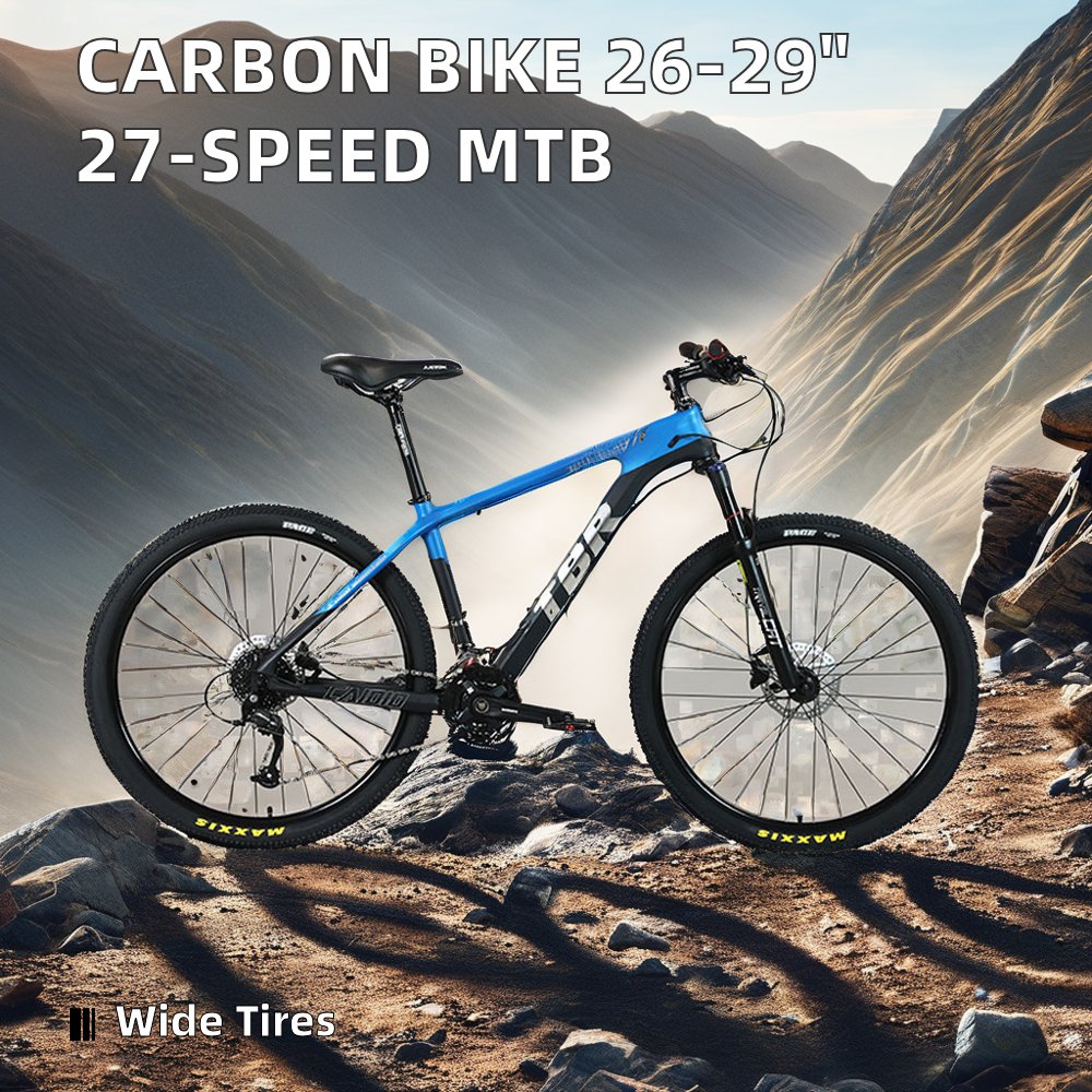 26/28/29 Inch Carbon Fiber Mountain Bike 27 Speeds Bicicletas MTB Bicycle with Steel Fork Folding Feature in Stock Cycle for Men