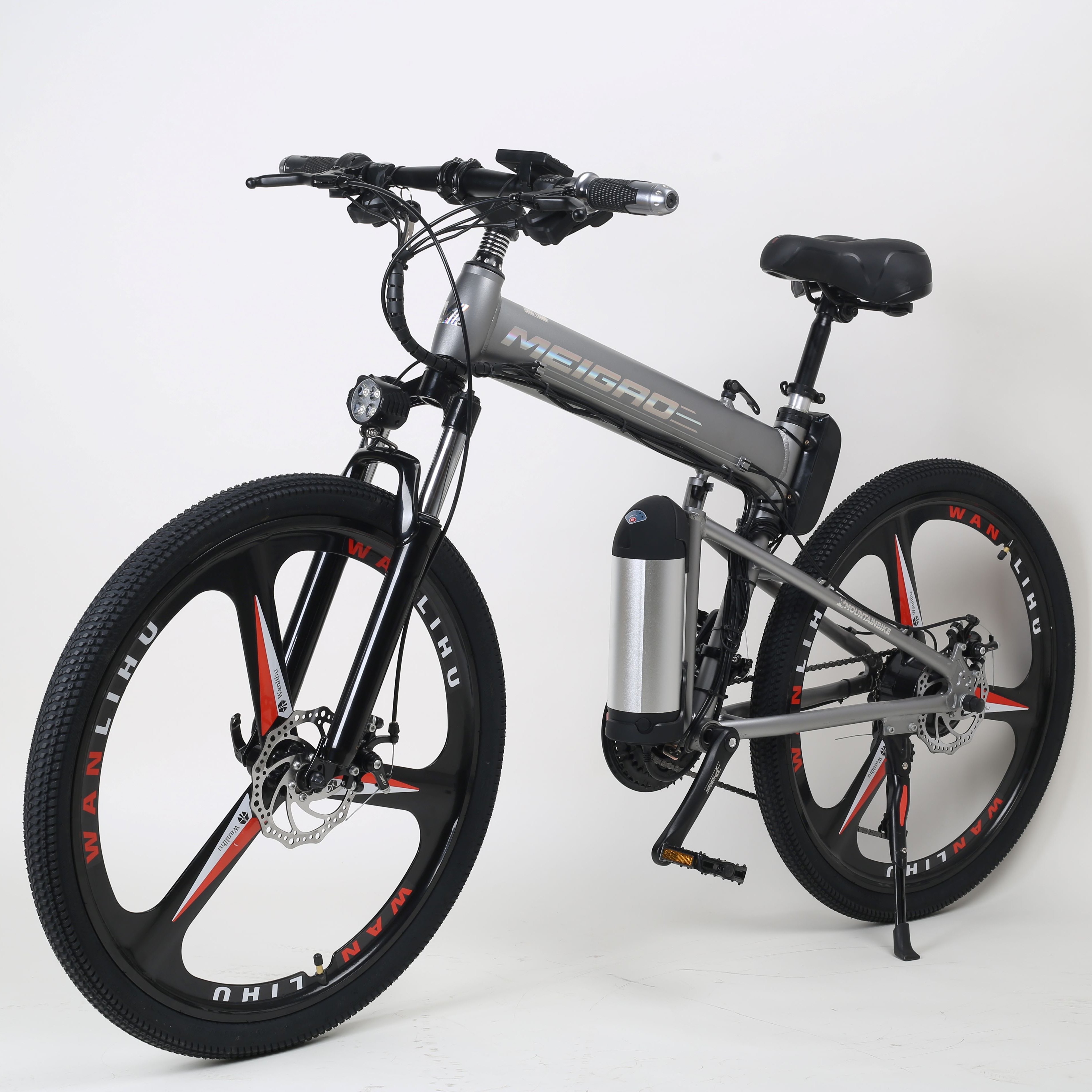 Wholesale Electric City Mountain Bike with Integrated Battery Rear Hub Motor Aluminum Alloy Frame folding electric bicycle