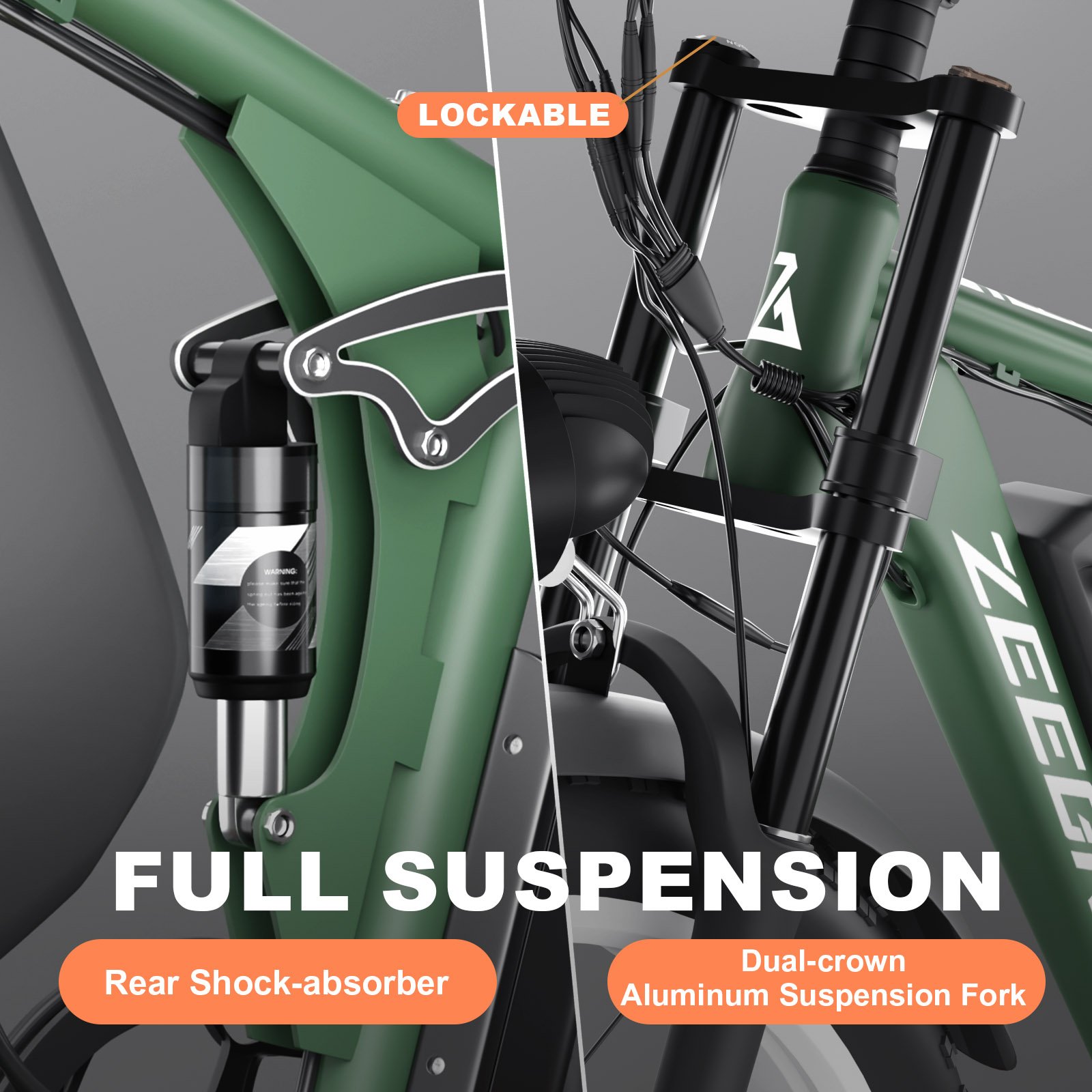 48v 26'' e bike dual motor 48v 2000w electric bicycle Off Road E Bike Fat Tire long range electric mountain bike full suspension