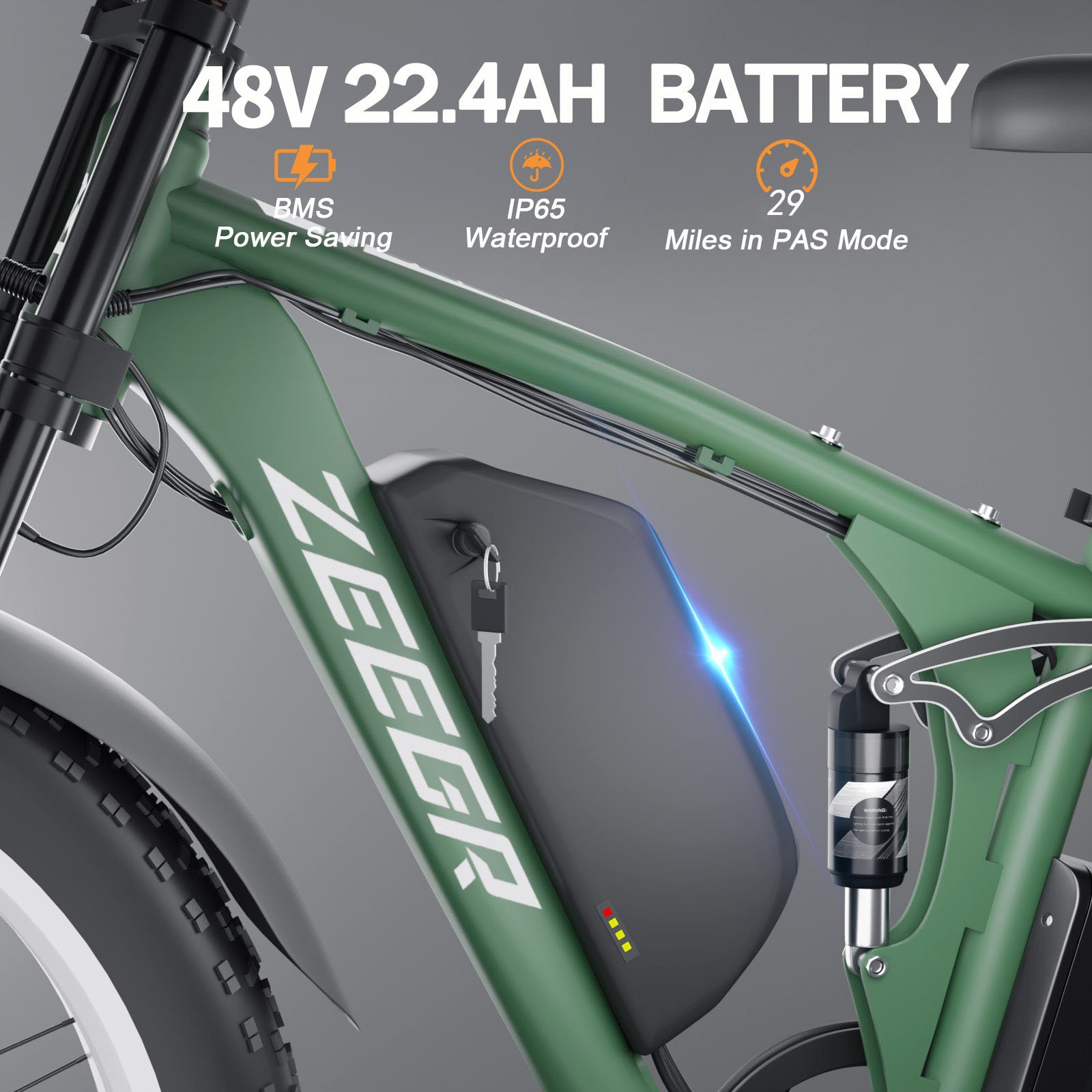 48v 26'' e bike dual motor 48v 2000w electric bicycle Off Road E Bike Fat Tire long range electric mountain bike full suspension