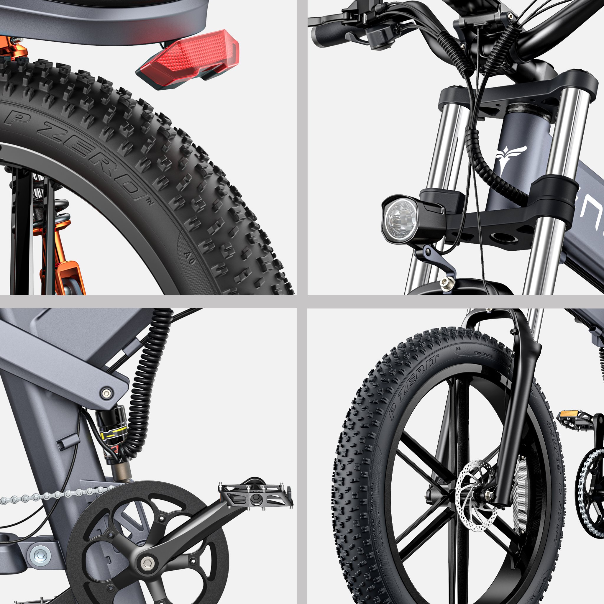 EU Warehouse Dropshipping ENGWE X26 Electric City Mountain Bike 1000W Power Battery 26in Fat Tyre Folding Electric Bicycle