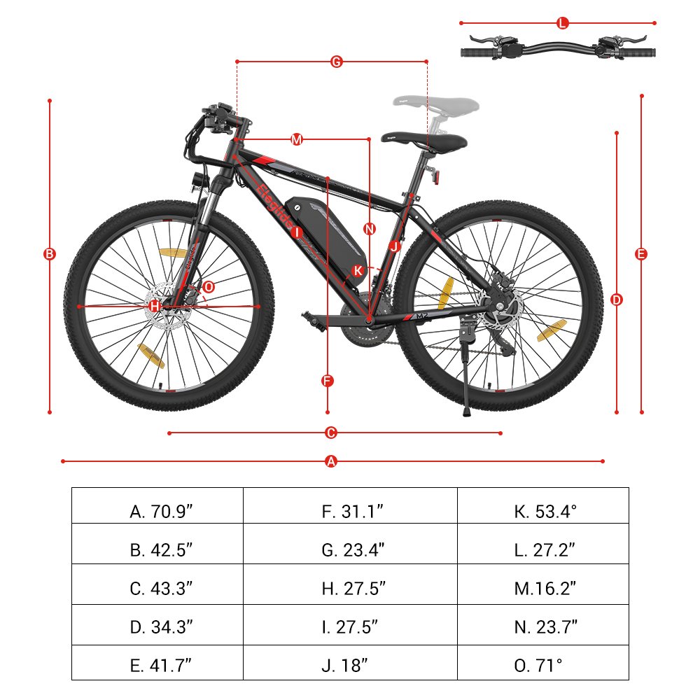 Eleglide M2 Electric Bike for Adults 350W 36V 15AH 250W Fast Charge Shimano 24 Speed Mountain Ebike Electric Commute Moped Bike