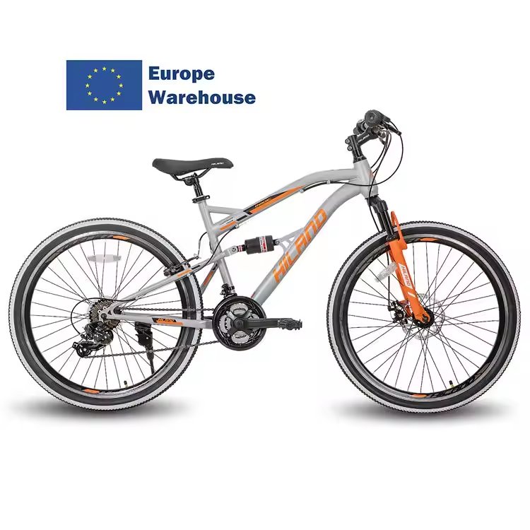 JOYKIE HILAND 21 speed 26 inch steel frame with Aluminum Alloy rim Full Suspension mtb mountain bike