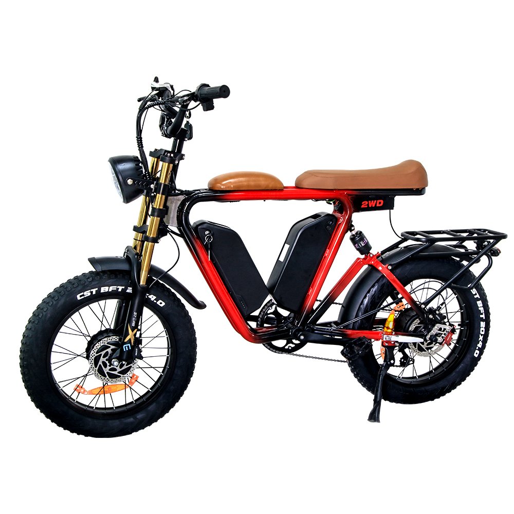 Electric Bike 48V 52AH Fat Tire E-bike 1000W Electric City Bicycle 20 Wheel Size Electric Mountain Bike Lithium Battery Hybrid