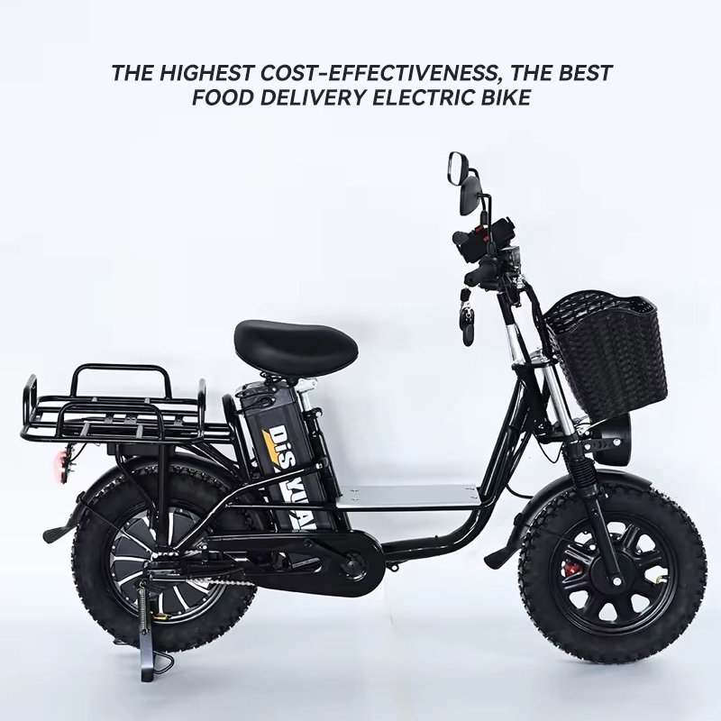 16 inch 48V 60V 500W 800W 1000W Food Delivery Truck Electric Bike Lithium Battery Oil Brake Heavy-duty King Electric Bicycle