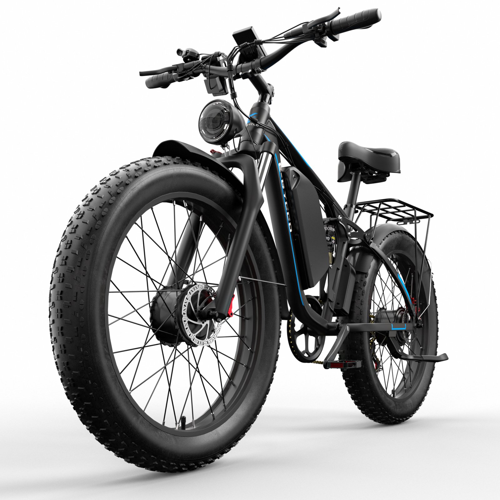 EBYCCO EU stock electric mountain bike dual motor 26*4.0 inch 2000w electrical bike Hydraulic Fat ebike