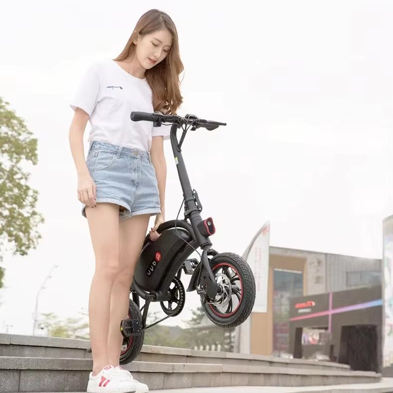 Hot Sale DYU D2F Folding Electric City Bike 12 Inch 250W 36v Foldable Ebike Electric Moped Fat Tire Off Road Bicycle
