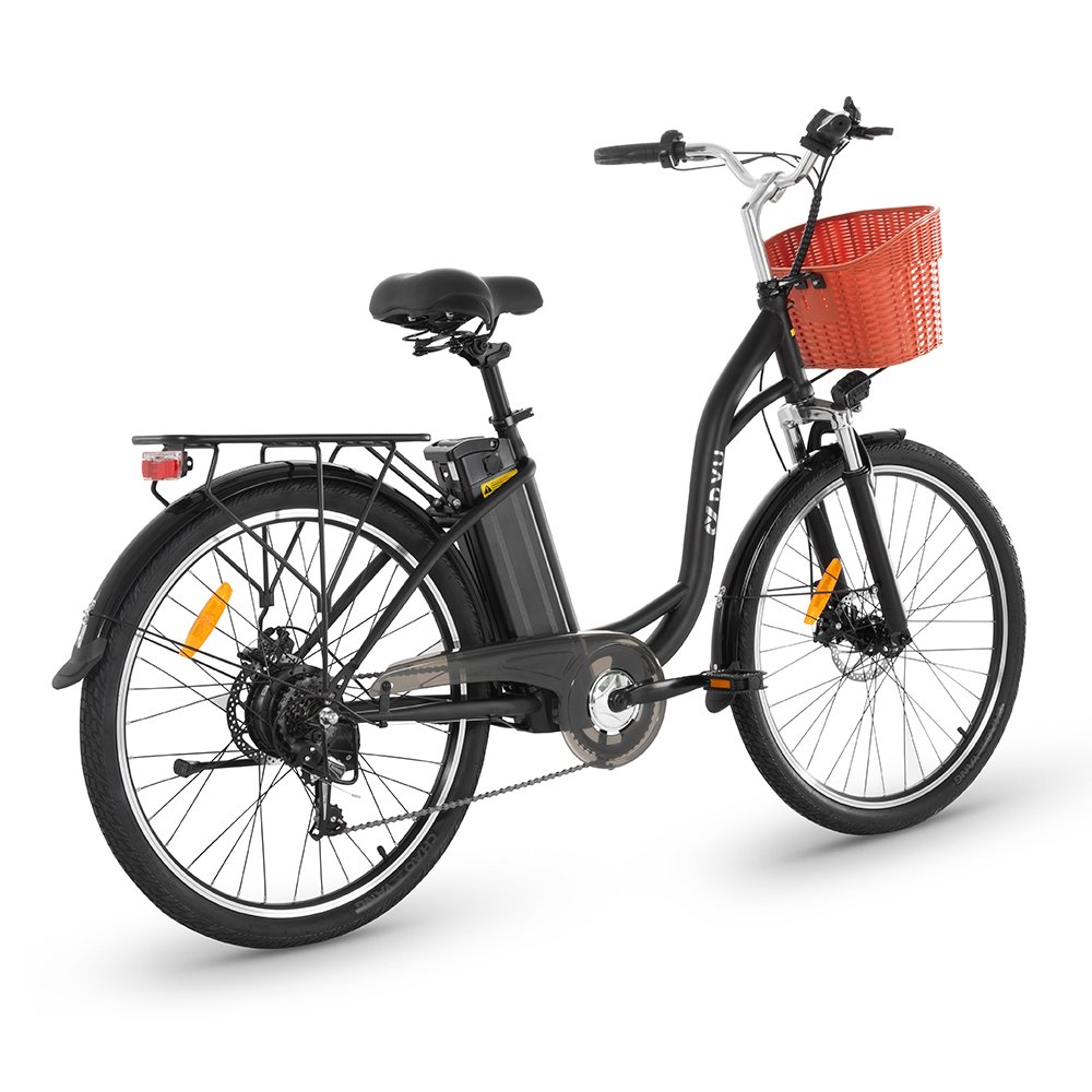 DYU C6 Big two wheel cheap new 350w electric moped bike with pedals electrica ebike city electric delivery bike bicycle