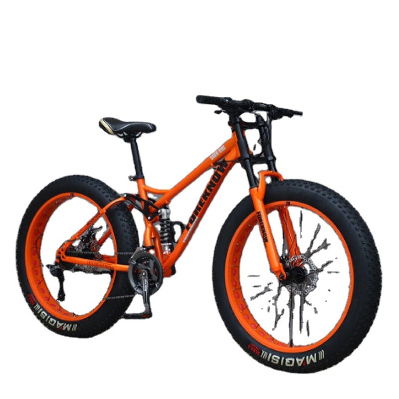 OEM 26inch*4.0 tyre fat high carbon steel mountain bicycle fat bike mtb folding bike mountain bike second hand adult bicicleta