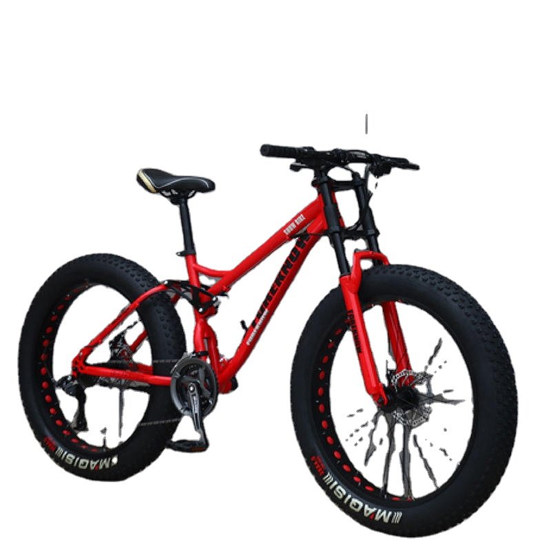 OEM 26inch*4.0 tyre fat high carbon steel mountain bicycle fat bike mtb folding bike mountain bike second hand adult bicicleta