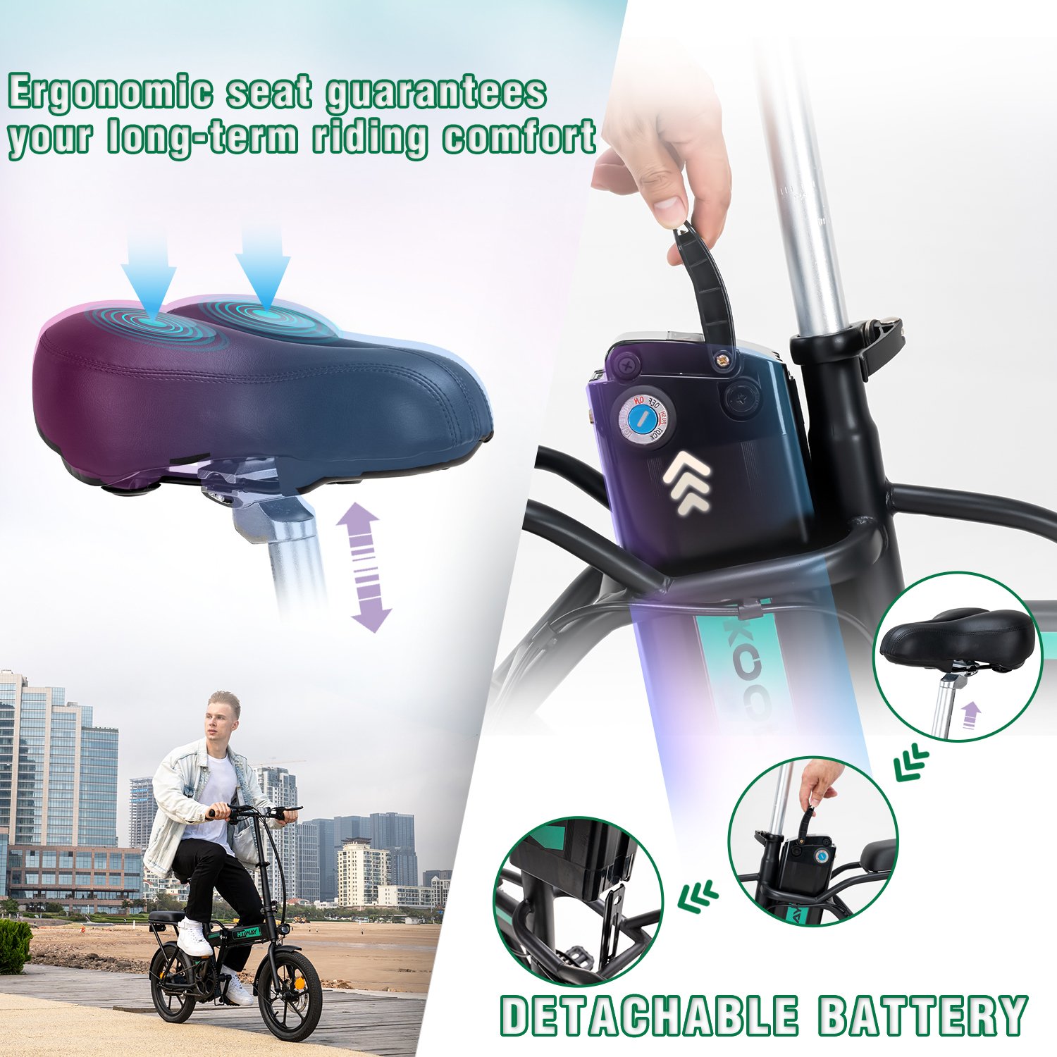 KOOLUX 16Inch 250W EU/US Warehouse Stock 36V Long Range Foldable Easy to Carry Wholesale Price 2023 Hot sale Electric Bike