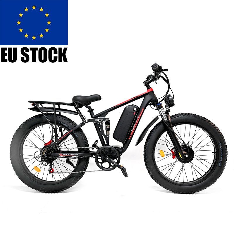 2023 Hot Sale EU Warehouse DUOTTS S26 750W*2 Electric Mountain Bike 26\" Fat Tire Dual Motor Aluminum Snow Bike Lithium Battery