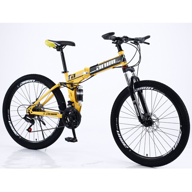 Quickly collapsible Bicycle 24/26 inch Double shock absorption one wheel folding mountain bike